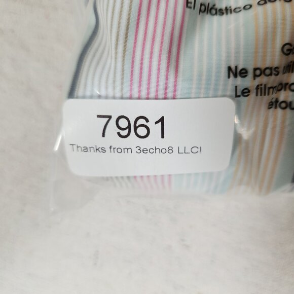 Lands End Button Shirt Womens 10 Striped Long Sleeve Collared Office Work Top - Picture 12 of 12